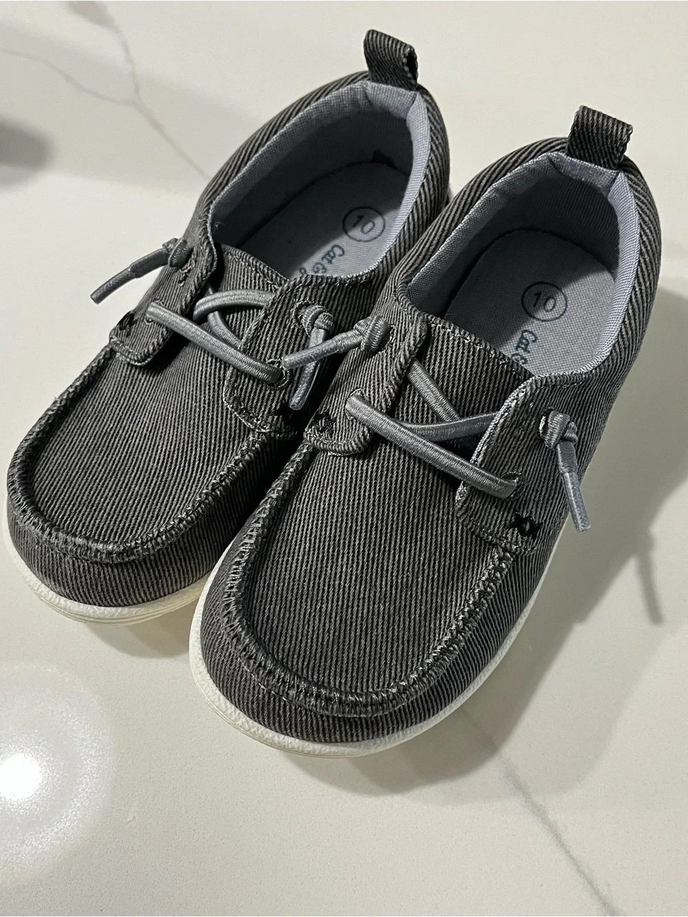 Cat & Jack Kids' Charcoal Canvas Casual Moccasins